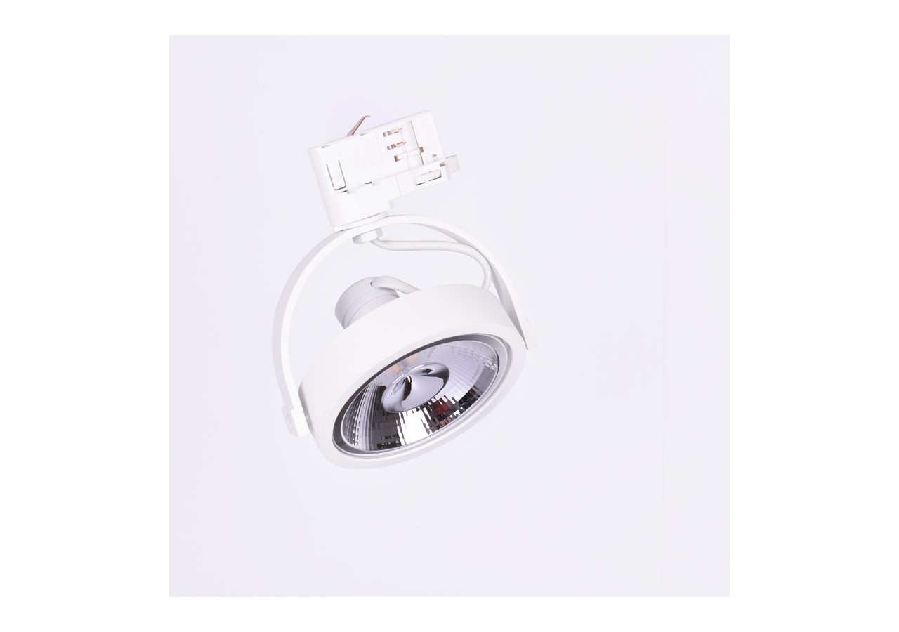 Support spot sur rail triphasé ampoule AR111 GU10 - B00581-B - Barcelona LED