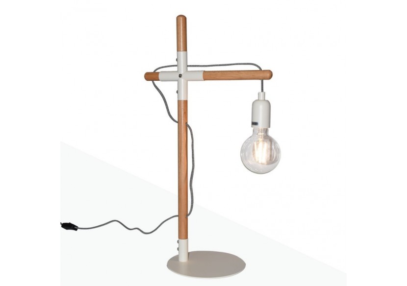 Lampe de table en bois naturel "NATURAL WOOD" - LM120-B - Barcelona LED