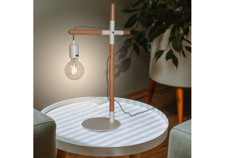 Lampe de table en bois naturel "NATURAL WOOD" - LM120-B - Barcelona LED 2