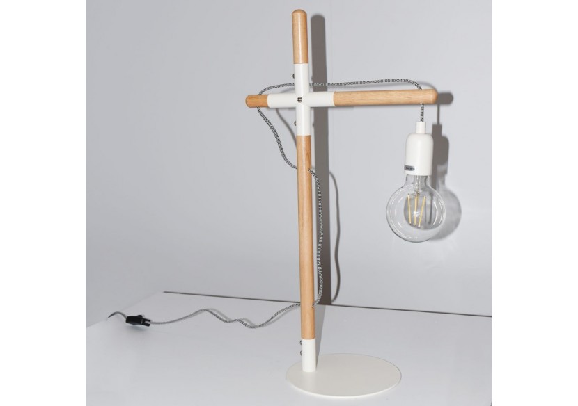 Lampe de table en bois naturel "NATURAL WOOD" - LM120-B - Barcelona LED