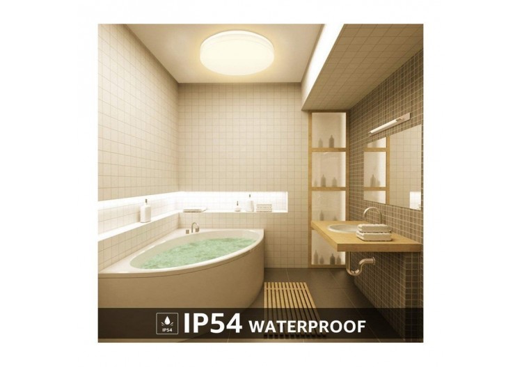 Plafonnier LED 24W IP65 avec capteur de mouvement - B1390-RS-BC - Barcelona LED 2