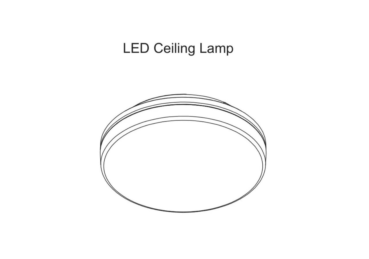 Plafonnier LED 24W IP65 avec capteur de mouvement - B1390-RS-BC - Barcelona LED