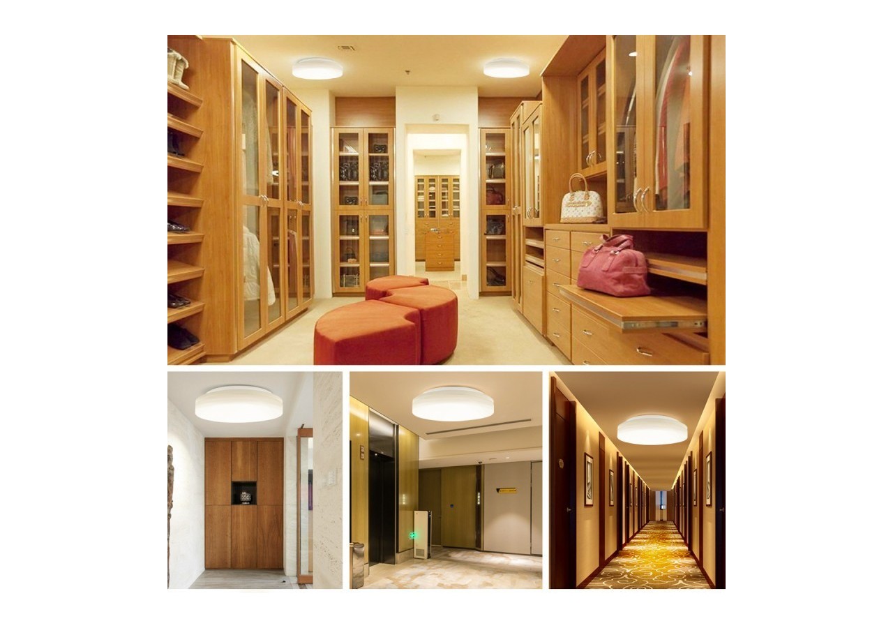 Plafonnier LED 24W IP65 avec capteur de mouvement - B1390-RS-BC - Barcelona LED