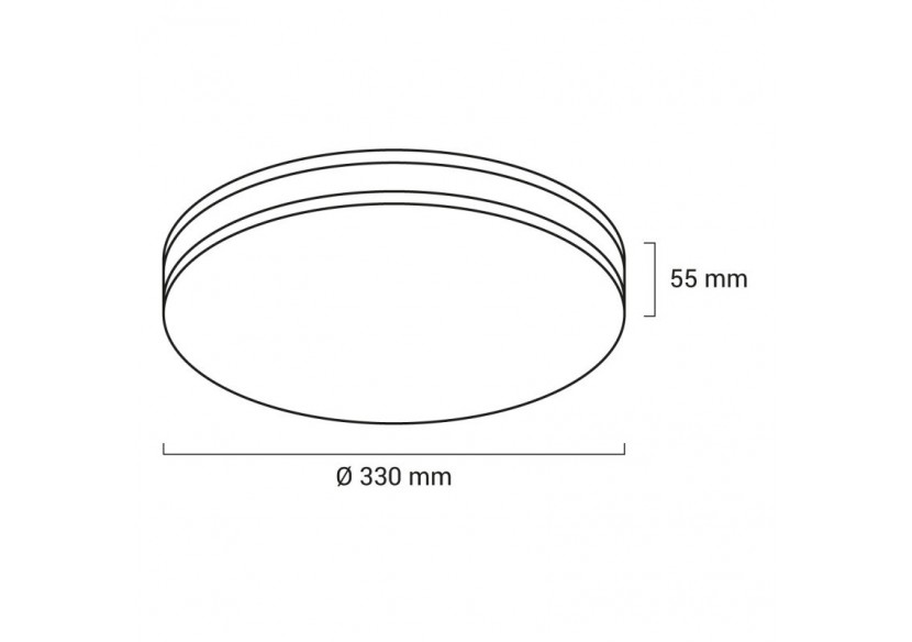 Plafonnier LED 24W IP65 avec capteur de mouvement - B1390-RS-BN - Barcelona LED