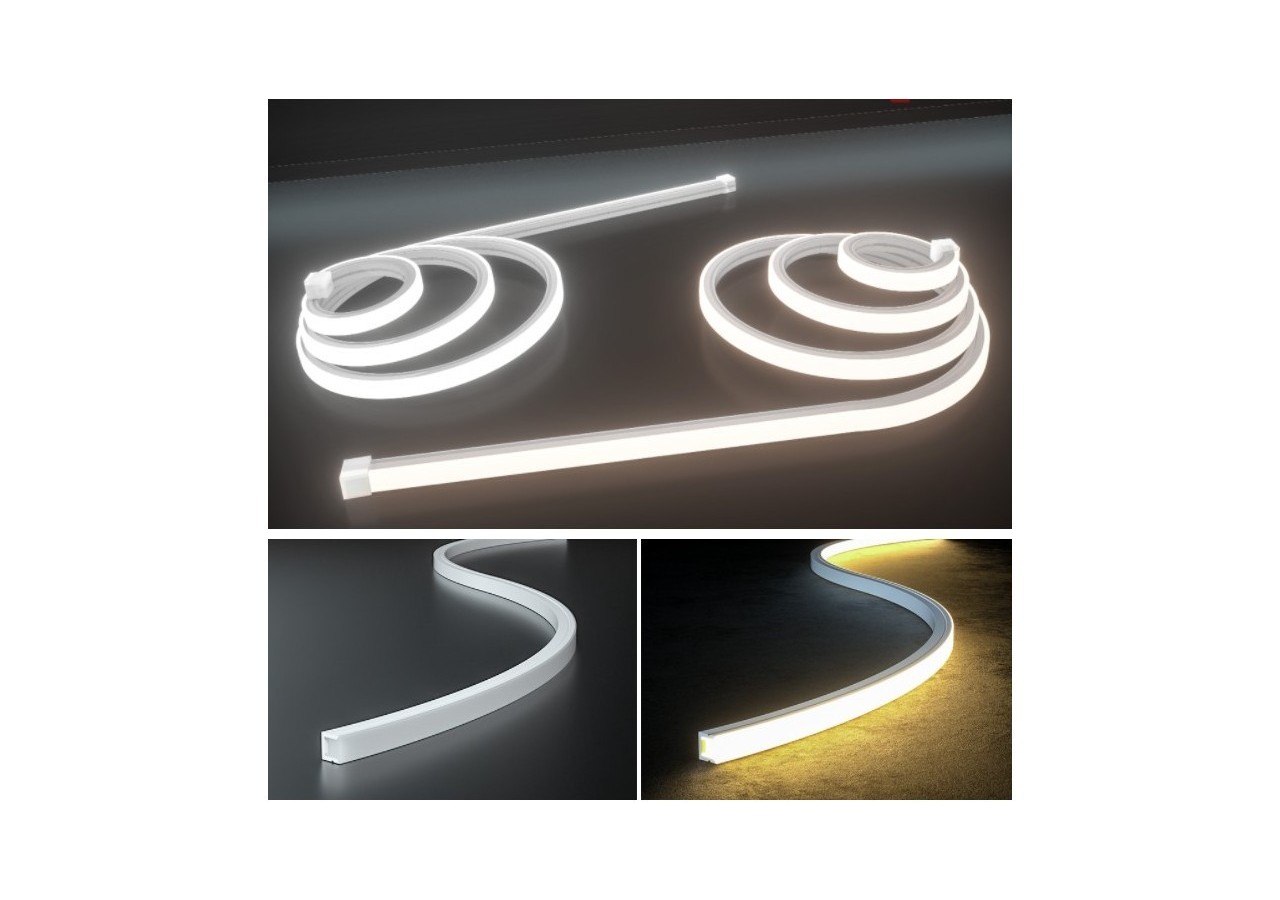 Néon LED flexible 24V DC-10X10mm-5m-IP67-14W/m-À courbure verticale - B3370-BN - Barcelona LED