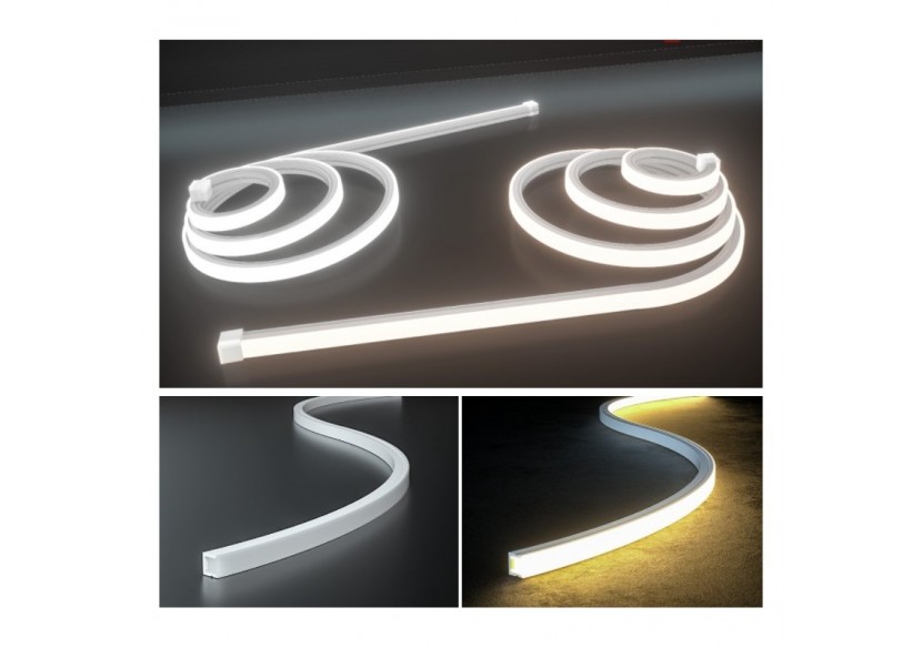 Néon LED flexible 24V DC-10X10mm-5m-IP67-14W/m-À courbure verticale - B3370-BN - Barcelona LED