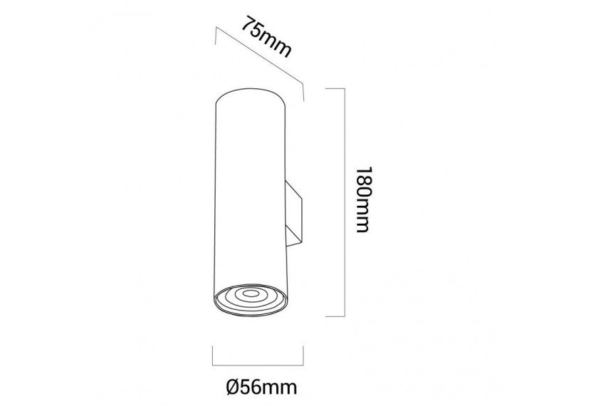 Applique murale "Up and down" GU10 50Wx2 - LN1552-N - Barcelona LED