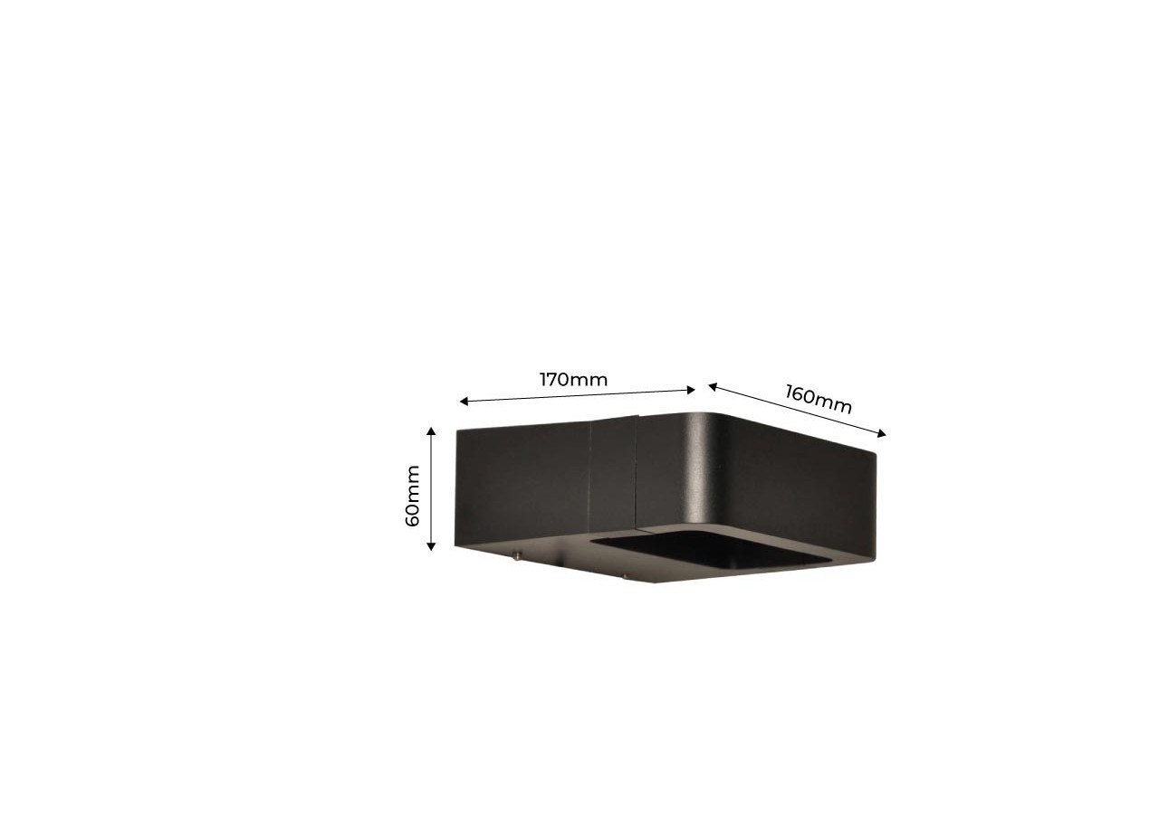 Applique LED murale "Kurrt" 7W IP65 - LN1513-N-BC - Barcelona LED