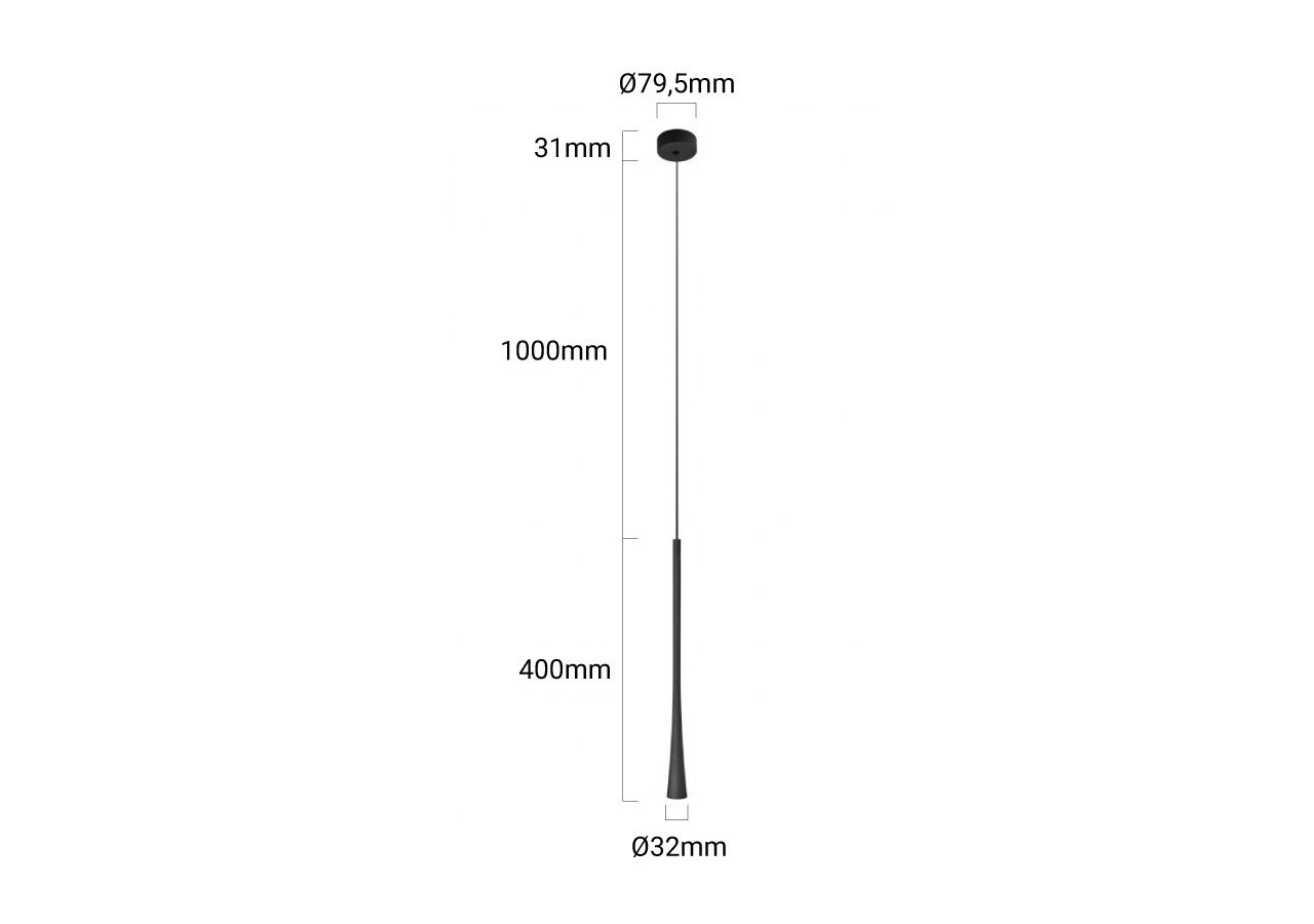 Suspension LED 7W "VARA" - LN4030-N - Barcelona LED