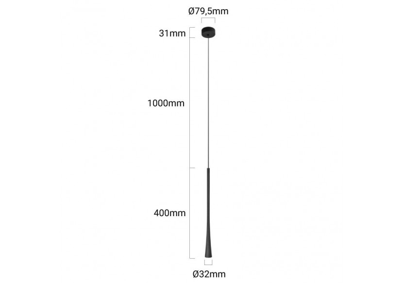 Suspension LED 7W "VARA" - LN4030-N - Barcelona LED