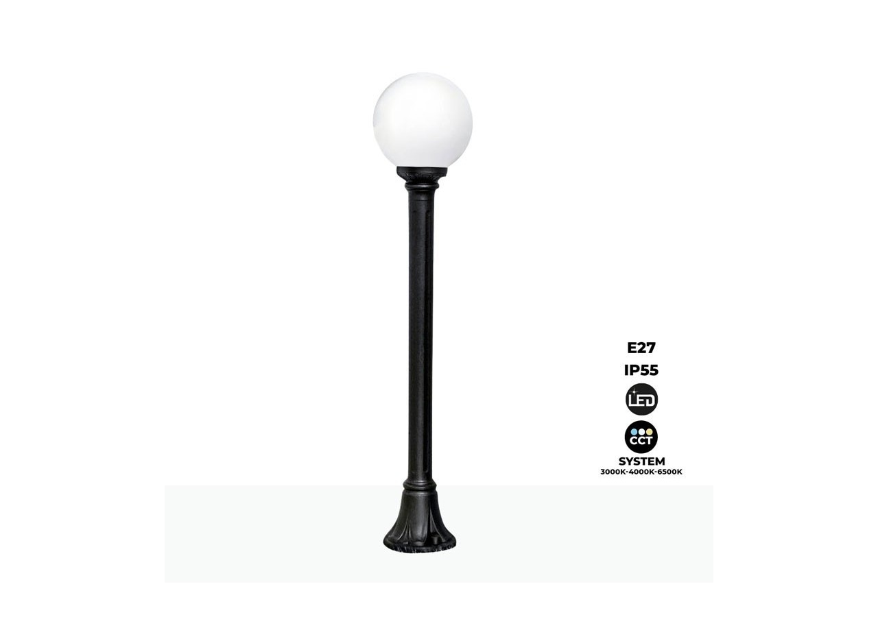 Lampadaire extérieur Fumagalli LED "GLOBO MIZAR/G250" 8.5W E27-CCT - G25.151.000.AYV1K - Barcelona LED
