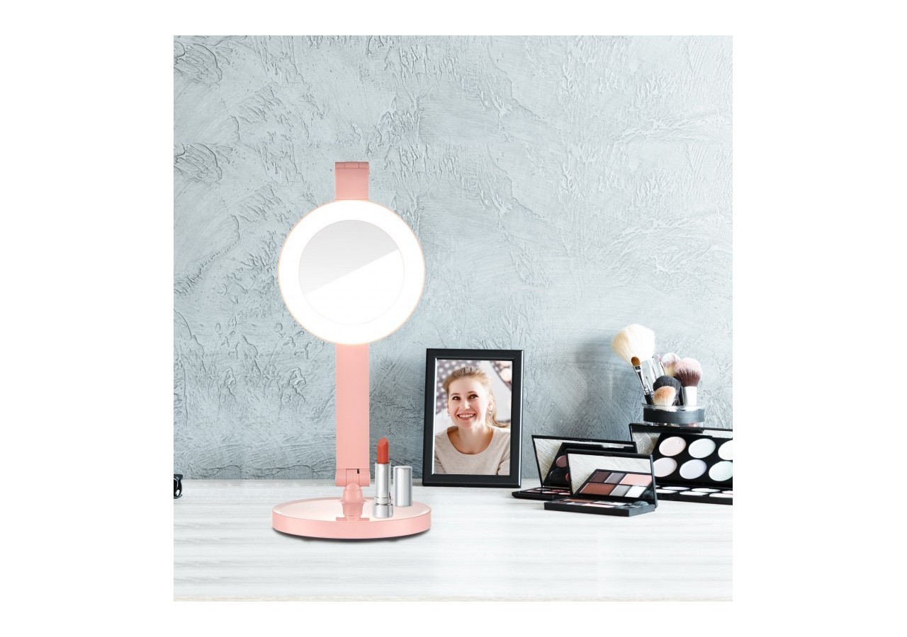 Lampe de table avec miroir de maquillage 8W CCT et régulable - L1025-SA - Barcelona LED