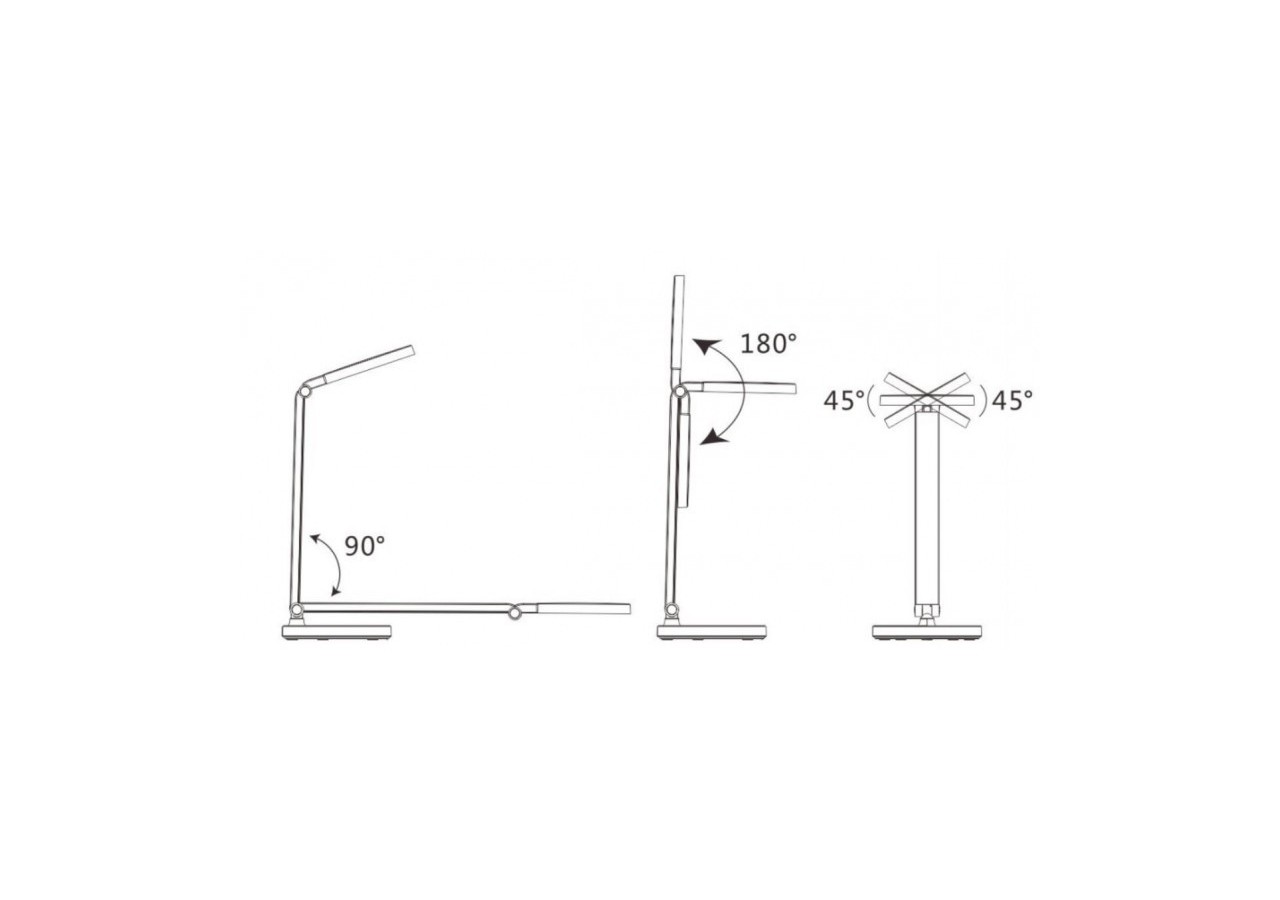Lampe de table avec miroir de maquillage 8W CCT et régulable - L1025-SA - Barcelona LED