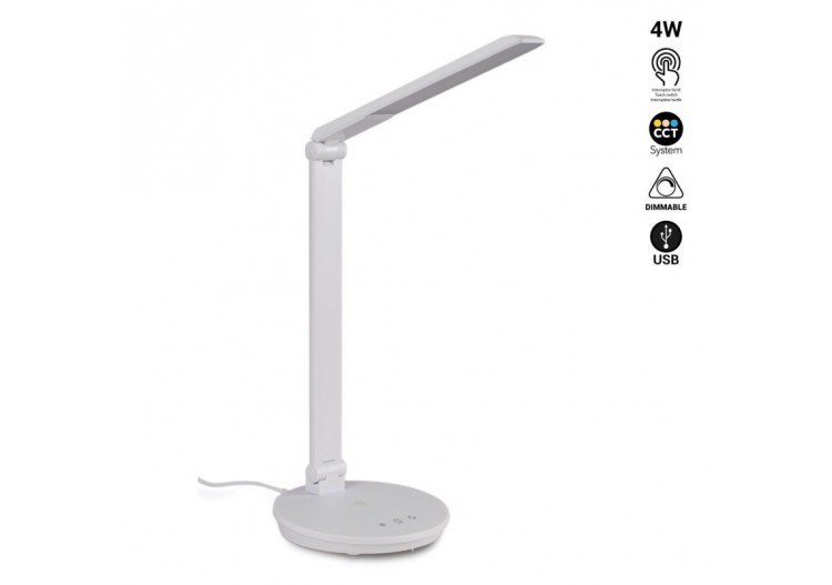 Lampe de bureau LED avec USB-Dimmable-CCT-4W - L1015-B - Barcelona LED