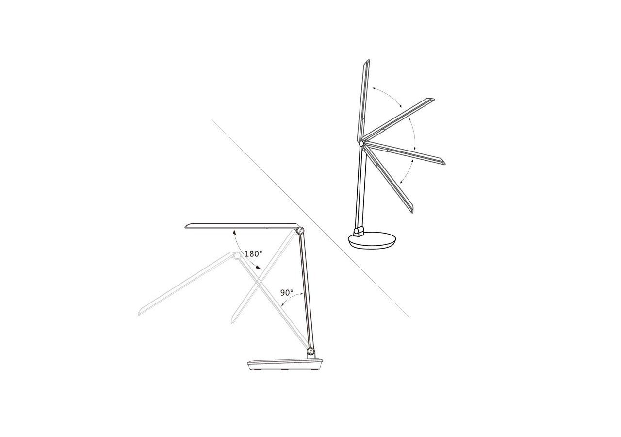 Lampe de bureau LED avec USB-Dimmable-CCT-4W - L1015-B - Barcelona LED