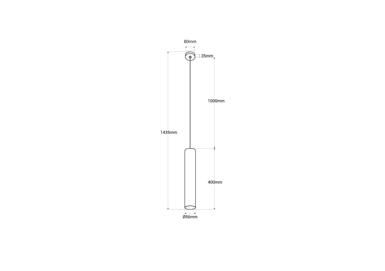 Suspension cylindrique moderne "TUB"-GU10 - LN3005-B1 - Barcelona LED