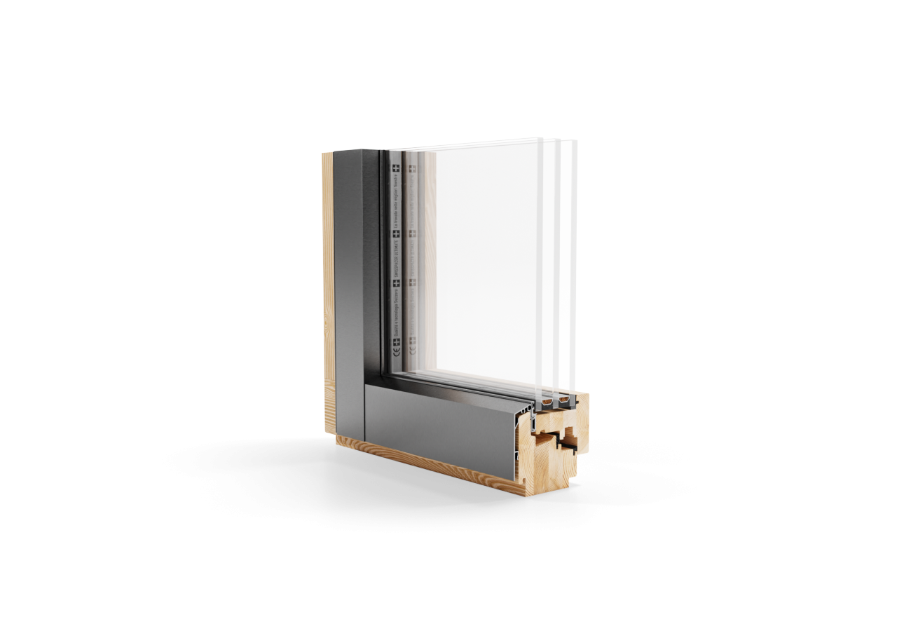 Fenêtre en bois Esperia Life Alu 86