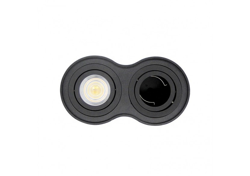 Applique plafond double en aluminium "TUB"-Orientable-2xGU10 - B997-N - Barcelona LED