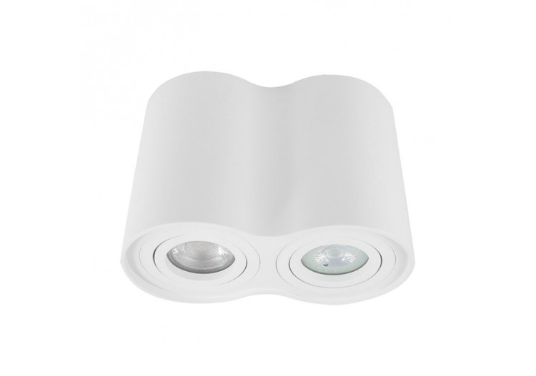 Applique plafond double en aluminium "TUB"-Orientable-2xGU10 - B997-B - Barcelona LED 2