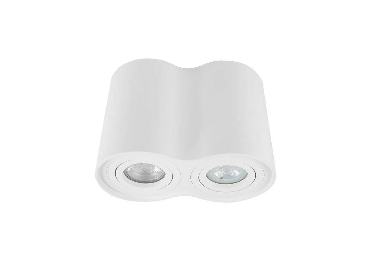 Applique plafond double en aluminium "TUB"-Orientable-2xGU10 - B997-B - Barcelona LED