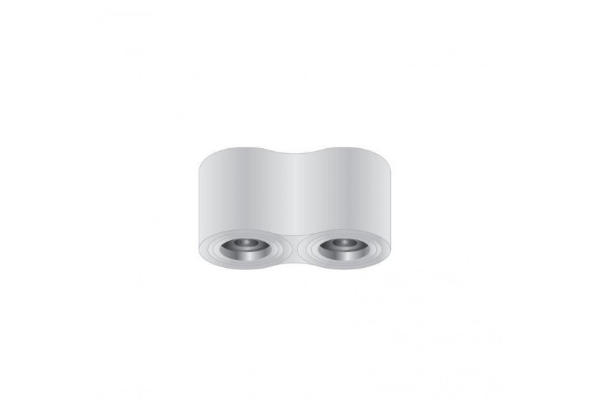 Applique plafond double en aluminium "TUB"-Orientable-2xGU10 - B997-B - Barcelona LED