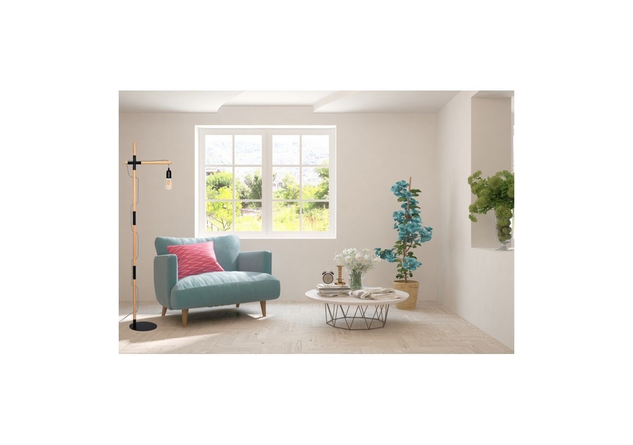 Lampe sur pied en bois "NATURAL WOOD" - LM125-N - Barcelona LED