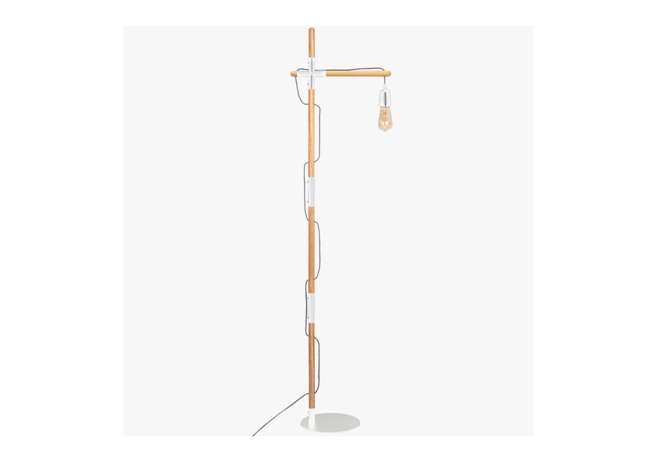 Lampe sur pied en bois "NATURAL WOOD" - LM125-B - Barcelona LED
