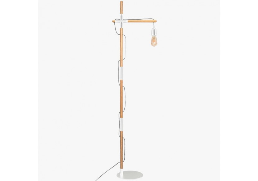 Lampe sur pied en bois "NATURAL WOOD" - LM125-B - Barcelona LED