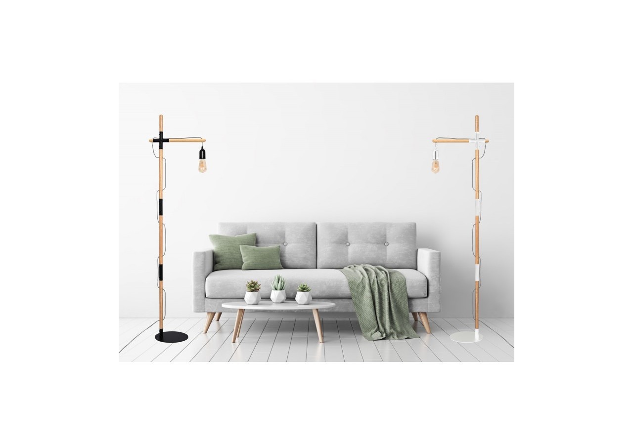 Lampe sur pied en bois "NATURAL WOOD" - LM125-B - Barcelona LED