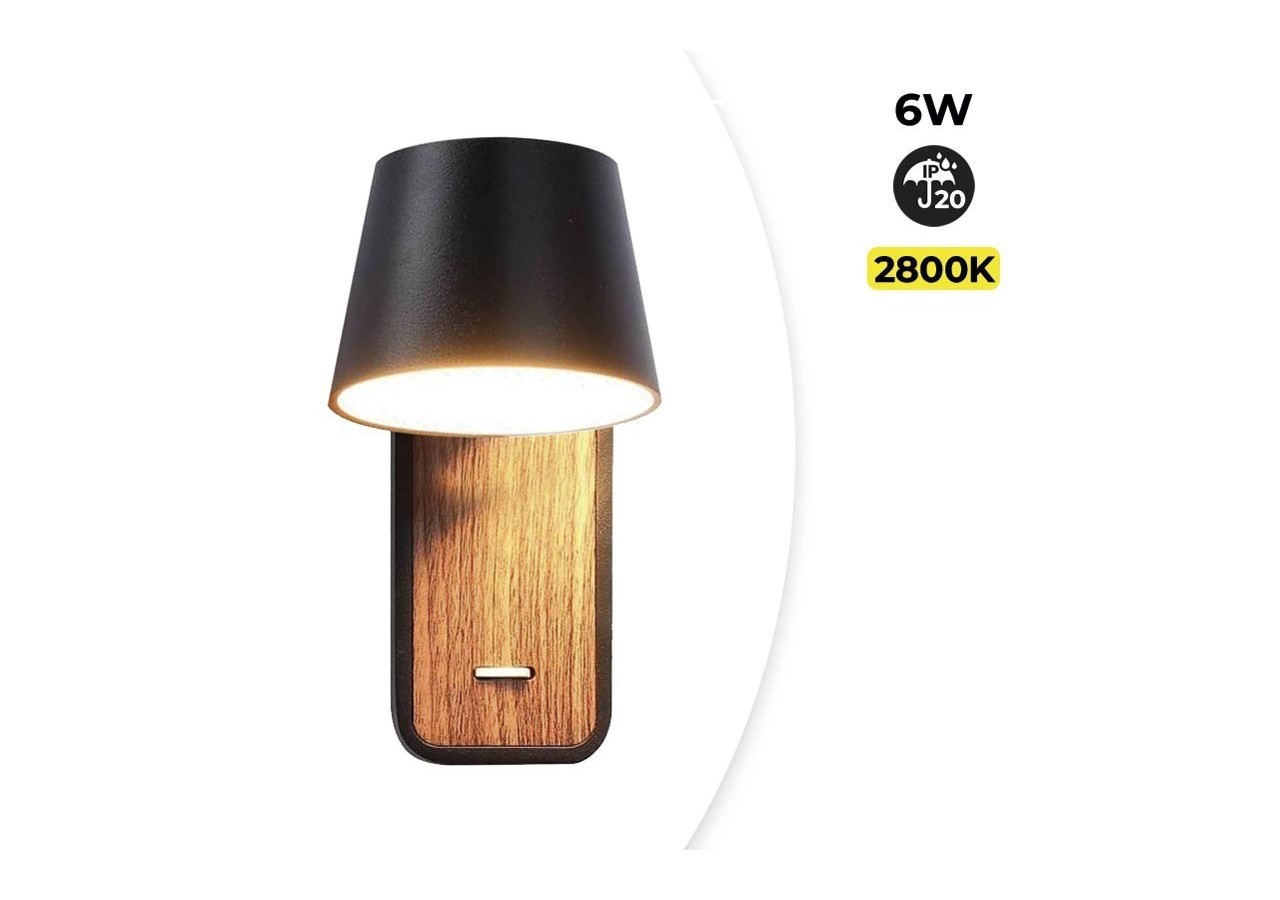 Applique LED orientable 6W "Koppen" 2700K - LN1546-N - Barcelona LED