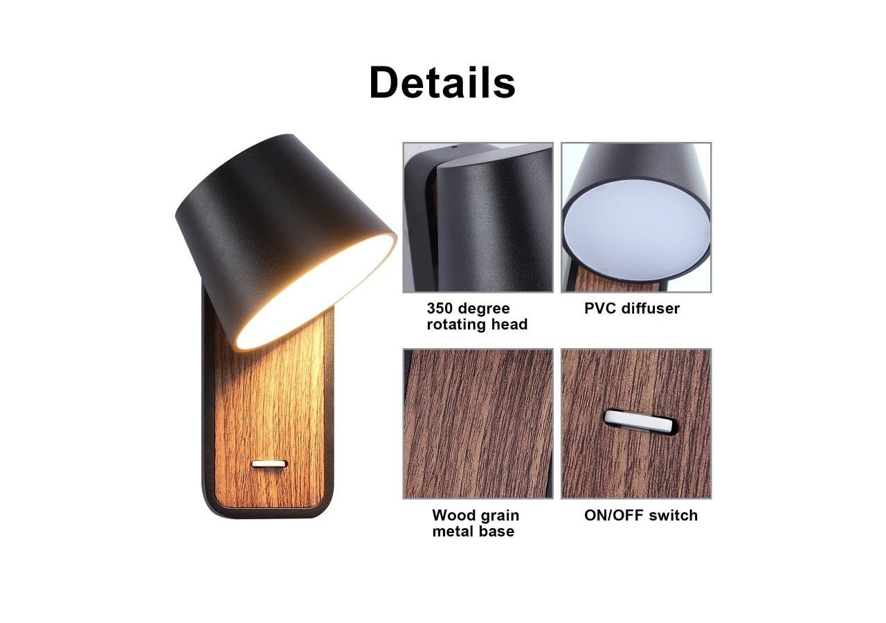 Applique LED orientable 6W "Koppen" 2700K - LN1546-N - Barcelona LED