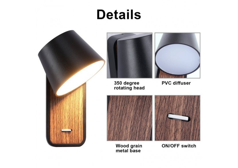 Applique LED orientable 6W "Koppen" 2700K - LN1546-N - Barcelona LED Applique LED orientable 6W "Koppen" 2700K - LN1546-N - Barcelona LED