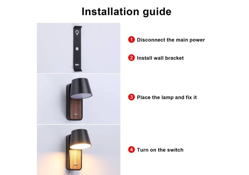 Applique LED orientable 6W "Koppen" 2700K - LN1546-N - Barcelona LED Applique LED orientable 6W "Koppen" 2700K - LN1546-N - Barcelona LED