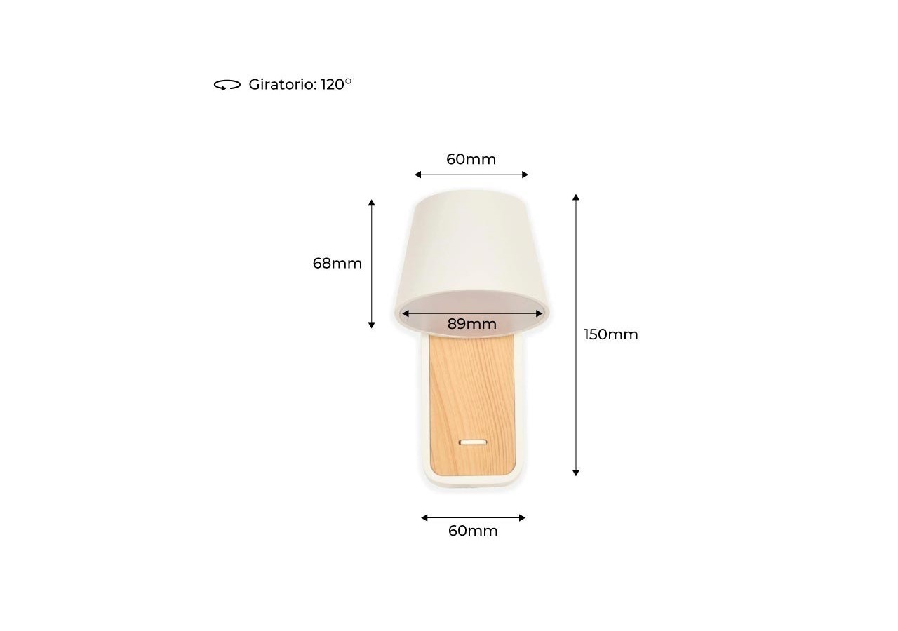 Applique LED orientable 6W "Koppen" 2700K - LN1546-B - Barcelona LED