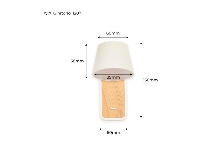 Applique LED orientable 6W "Koppen" 2700K - LN1546-B - Barcelona LED