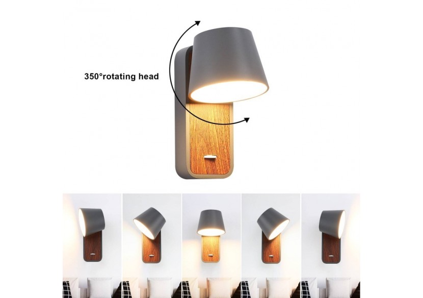 Applique LED orientable 6W "Koppen" 2700K - LN1546-G - Barcelona LED