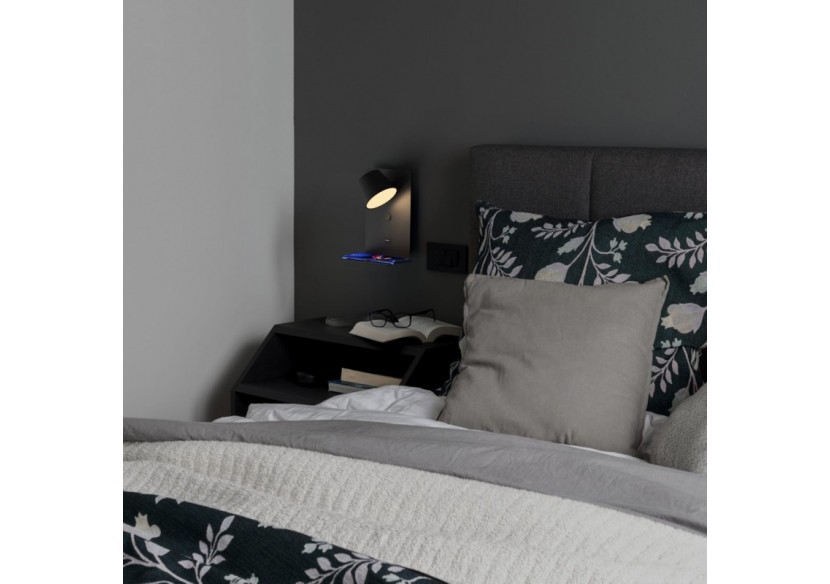 Applique murale liseuse avec port USB "BASKOP"-6W-Design vertical - LN1545-N1 - Barcelona LED