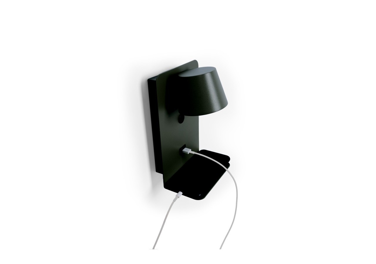 Applique murale liseuse avec port USB "BASKOP"-6W-Design vertical - LN1545-N1 - Barcelona LED