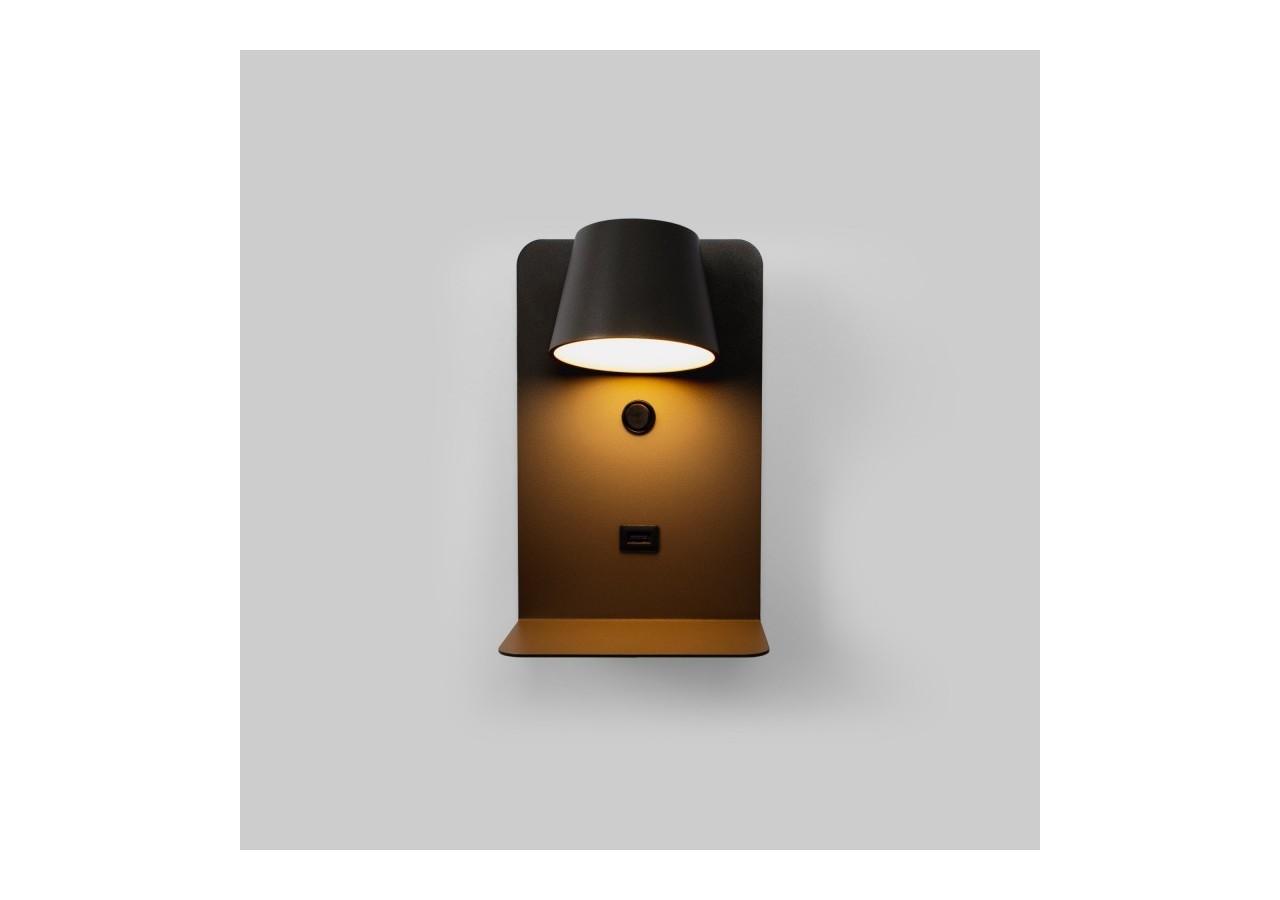 Applique murale liseuse avec port USB "BASKOP"-6W-Design vertical - LN1545-N1 - Barcelona LED