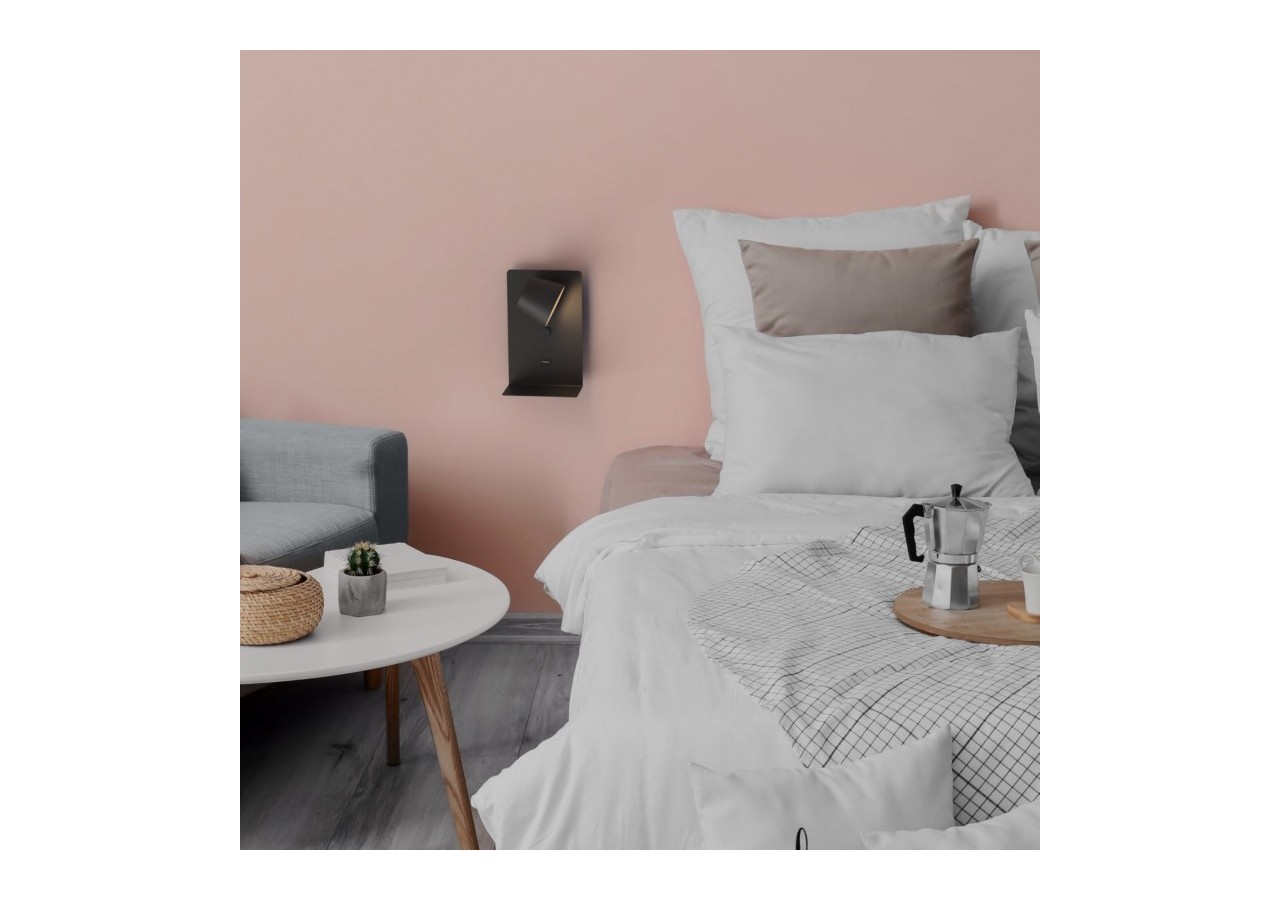 Applique murale liseuse avec port USB "BASKOP"-6W-Design vertical - LN1545-N1 - Barcelona LED