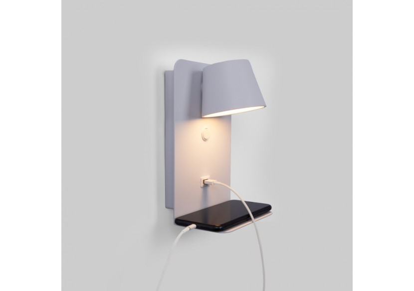 Applique murale liseuse avec port USB "BASKOP"-6W-Design vertical - LN1545-B1 - Barcelona LED