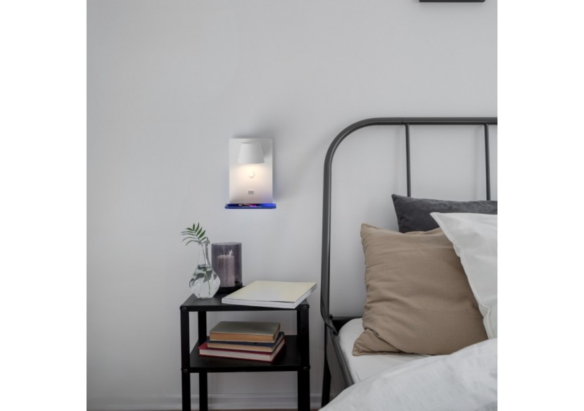 Applique murale liseuse avec port USB "BASKOP"-6W-Design vertical - LN1545-B1 - Barcelona LED