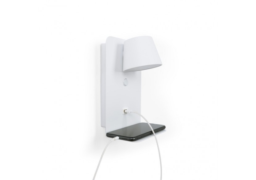 Applique murale liseuse avec port USB "BASKOP"-6W-Design vertical - LN1545-B1 - Barcelona LED