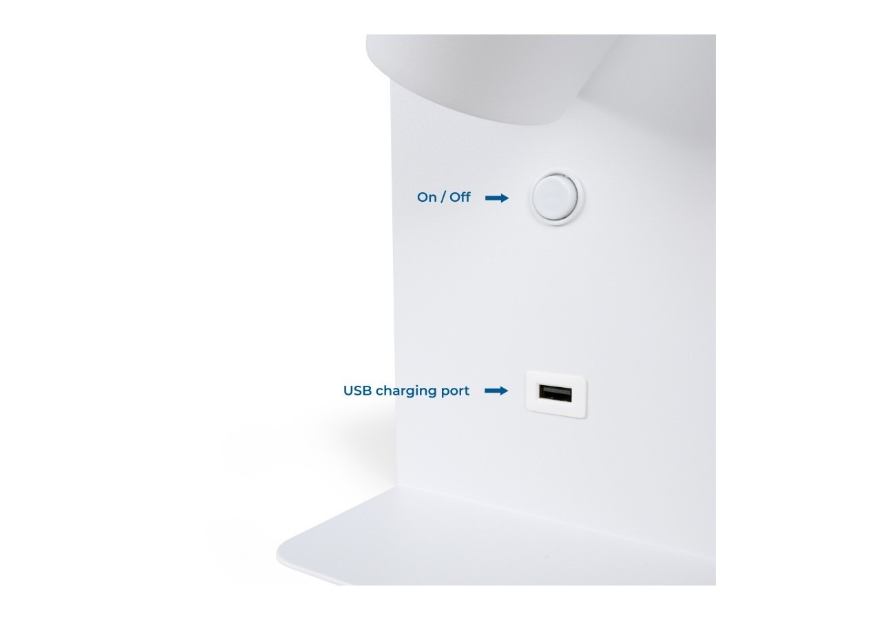 Applique murale liseuse avec port USB "BASKOP"-6W-Design vertical - LN1545-B1 - Barcelona LED