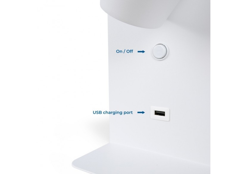 Applique murale liseuse avec port USB "BASKOP"-6W-Design vertical - LN1545-B1 - Barcelona LED