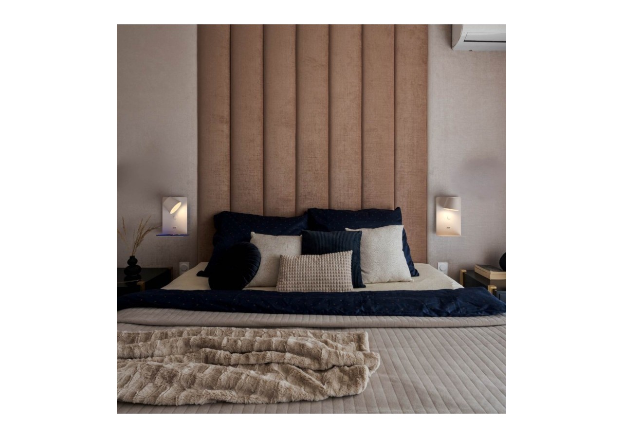 Applique murale liseuse avec port USB "BASKOP"-6W-Design vertical - LN1545-B1 - Barcelona LED