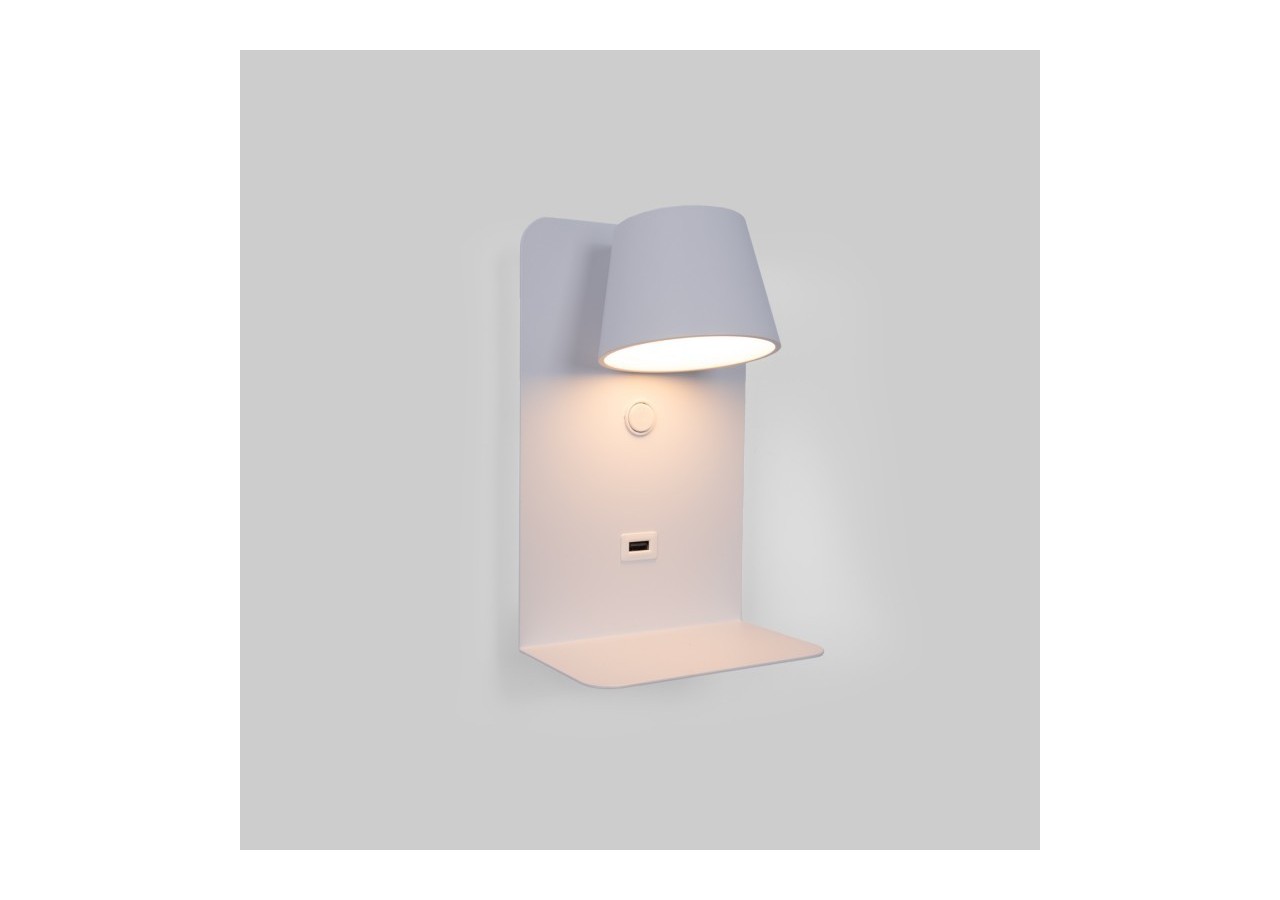 Applique murale liseuse avec port USB "BASKOP"-6W-Design vertical - LN1545-B1 - Barcelona LED