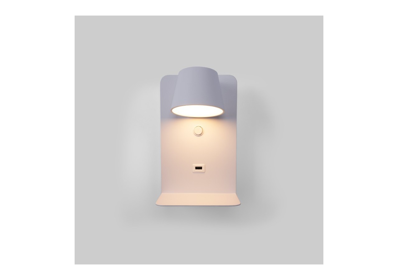 Applique murale liseuse avec port USB "BASKOP"-6W-Design vertical - LN1545-B1 - Barcelona LED