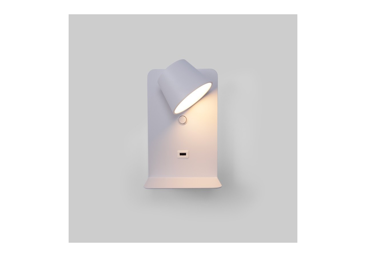 Applique murale liseuse avec port USB "BASKOP"-6W-Design vertical - LN1545-B1 - Barcelona LED