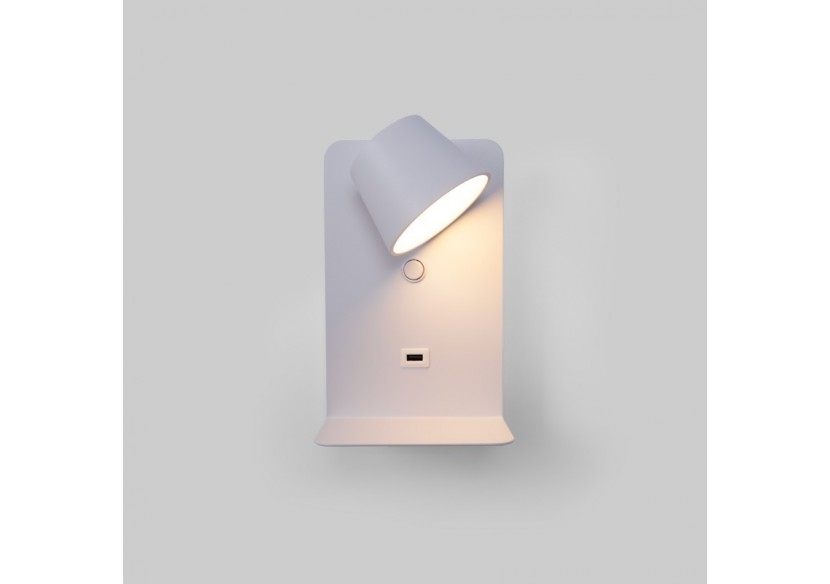 Applique murale liseuse avec port USB "BASKOP"-6W-Design vertical - LN1545-B1 - Barcelona LED